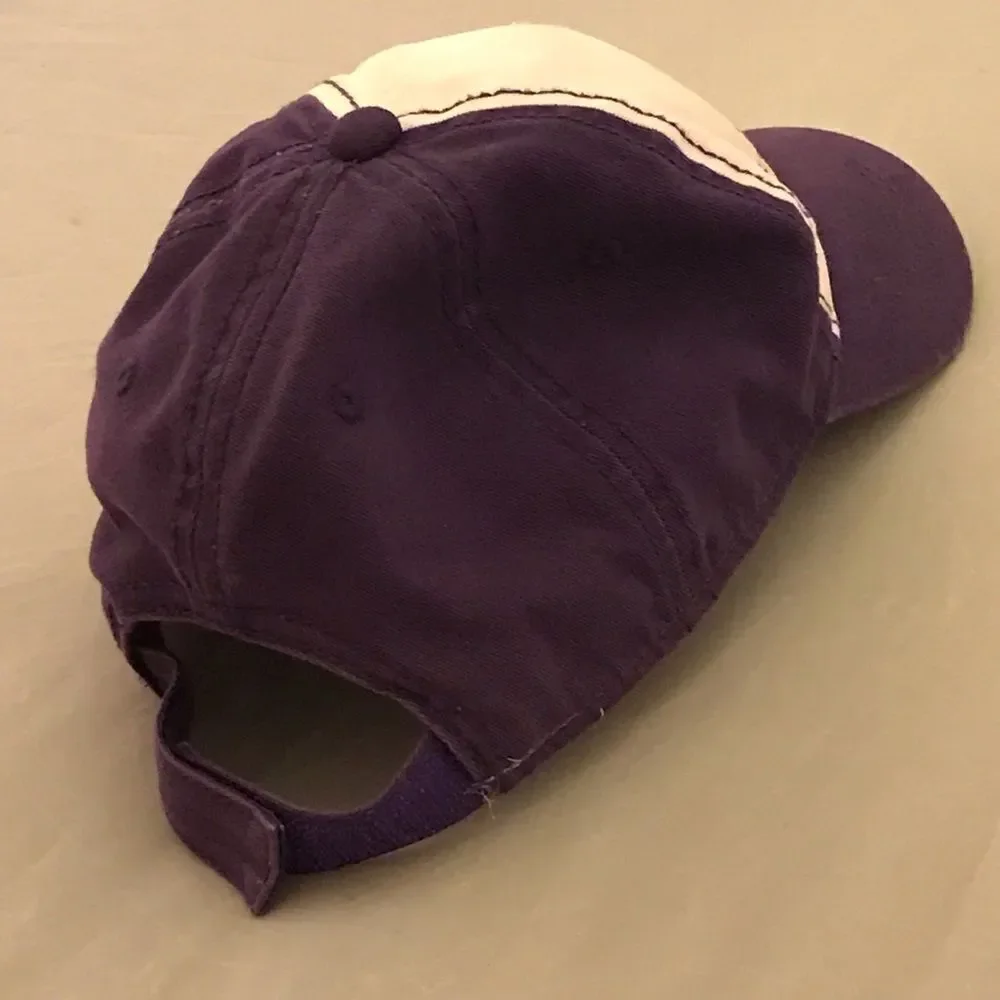 JHats Crystal Beach TX Purple & White Baseball Hat